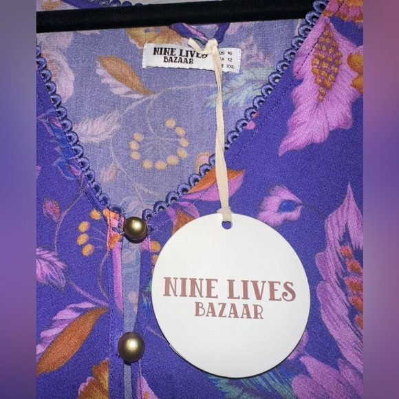 THE NINE LIVES BAZAAR MARGOT IRIS MIDI DRESS NWT size 12 US! - Picture 3 of 6